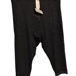 Rago Womens Black Lace Mid-Length Shapewear Panty Girdle 8X / 46 Nylon Spandex